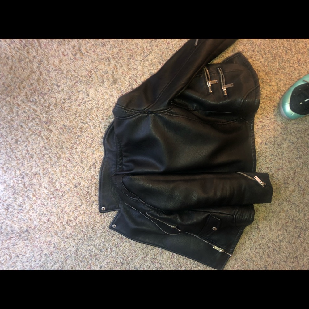 Leather Zara Motorcycle Biker  jacket girls